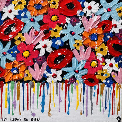 Painting LES FLEURS DU BIEN by Mam | Painting Pop-art Acrylic Nature, Pop icons