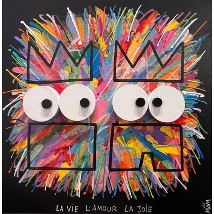 Gemälde ECLAT DE JOIE von Mam | Gemälde Pop-Art Acryl, Collage Gesellschaft, Pop-Ikonen, Porträt