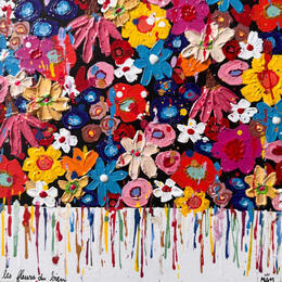 Peinture LES FLEURS DU BIEN par Mam | Tableau Pop-art Acrylique Nature, Natures mortes
