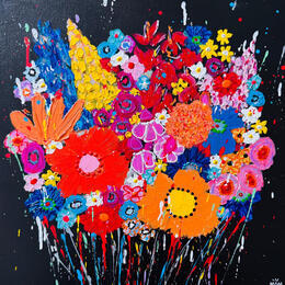 Painting HAPPY FLOWERS by Mam | Painting