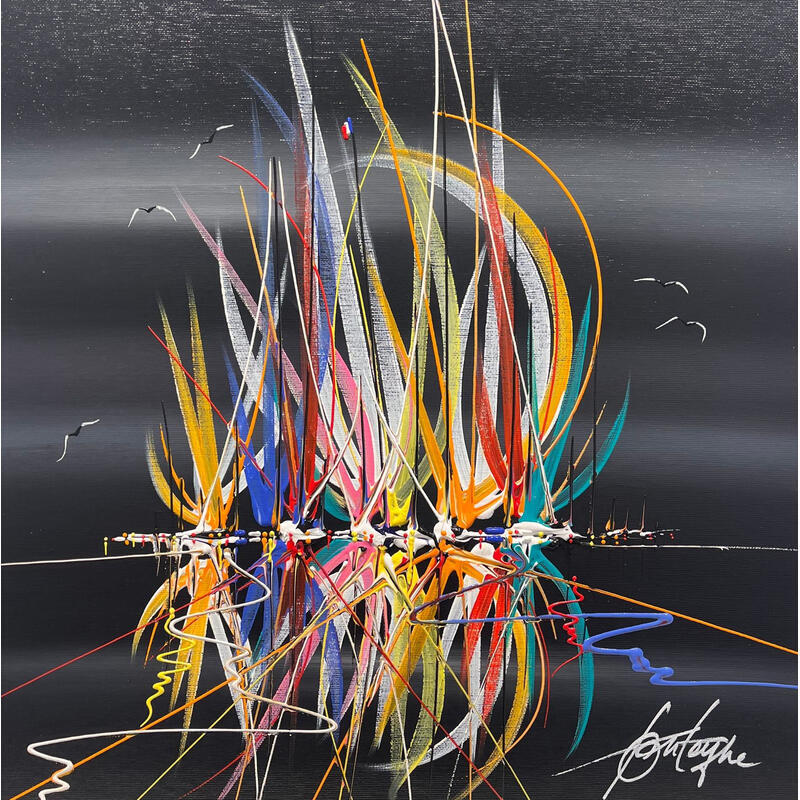 Painting Nuit d'ivresse salée by Fonteyne David | Painting Figurative Acrylic