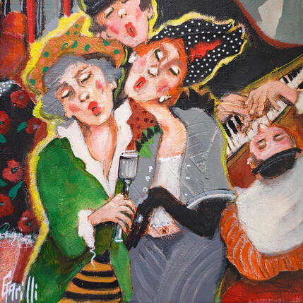 Painting Apéro pour petit pianiste by Garilli Nicole | Painting Figurative Acrylic Life style, Pop icons