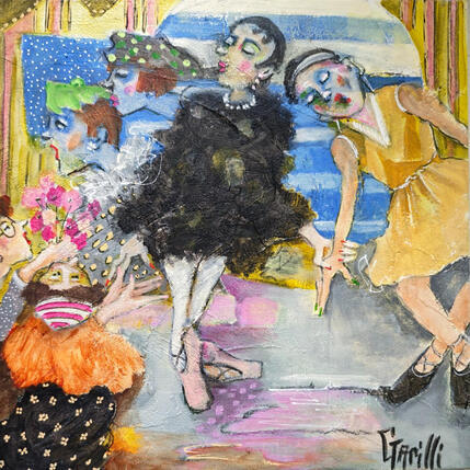 Painting Un réel succès ! by Garilli Nicole | Painting Figurative Acrylic Life style
