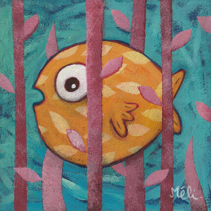 Peinture Poisson cache cache par Catoni Melina | Tableau