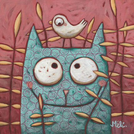 Peinture Chat pristi ! par Catoni Melina | Tableau