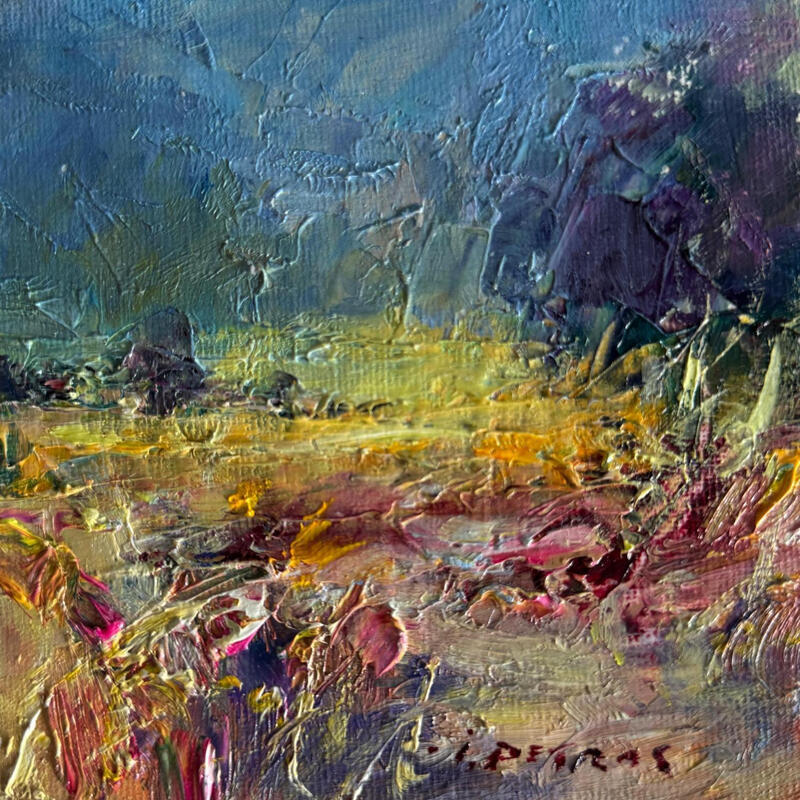 Painting Quiet Road by Petras Ivica | Painting Impressionism Landscapes Oil