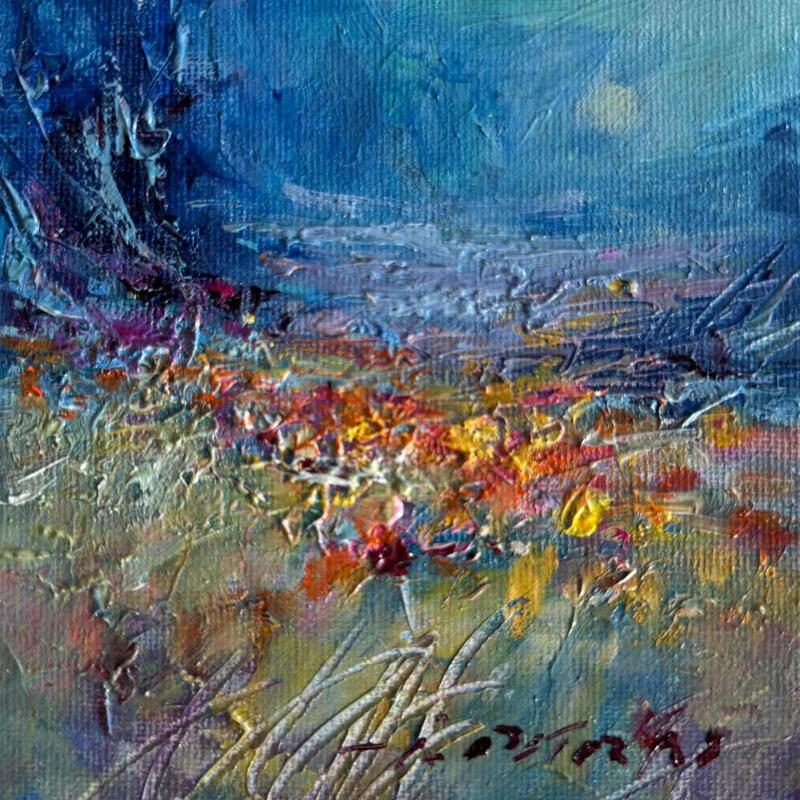 Painting Sound of Petals by Petras Ivica | Painting Impressionism Landscapes Oil