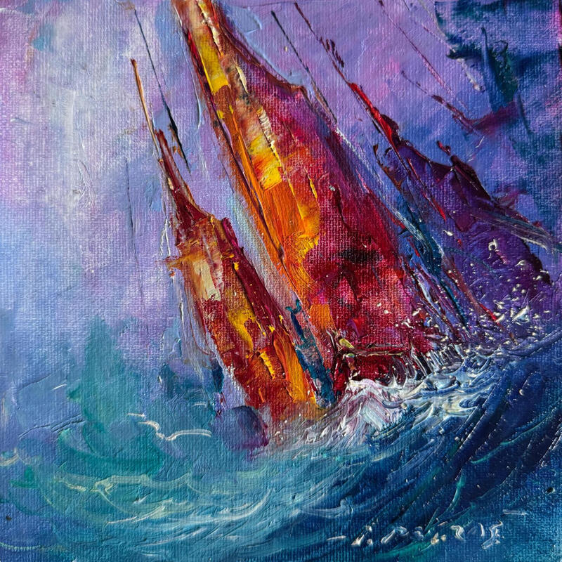 Painting Wise Ocean by Petras Ivica | Painting Impressionism Landscapes Oil