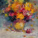 Painting Picked Roses by Petras Ivica | Painting Impressionism Landscapes Oil