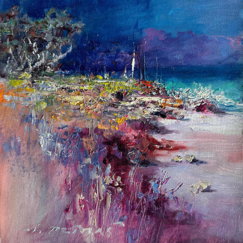 Painting Somewhere Far Away by Petras Ivica | Painting Impressionism Landscapes Oil