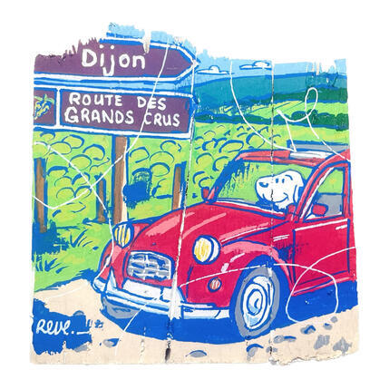 Painting Route des vins  by Revel | Painting Pop-art Pop icons