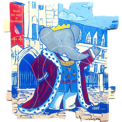 Painting Duc de bourgogne  by Revel | Painting Pop-art Upcycling Pop icons