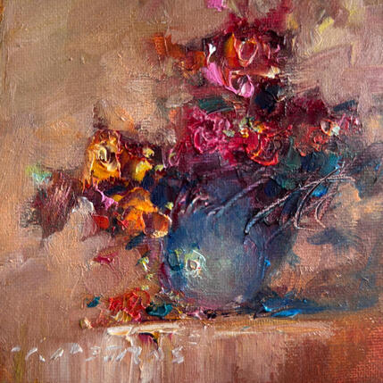 Painting F1 Crimson Bouquet 10016-17018-20260407-3 by Petras Ivica | Painting Impressionism Oil Landscapes
