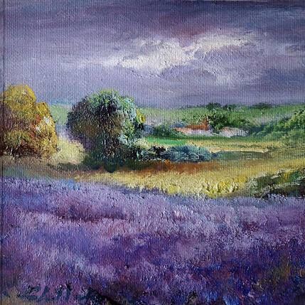 Painting Paisaje con mimosas by Cabello Ruiz Jose | Painting