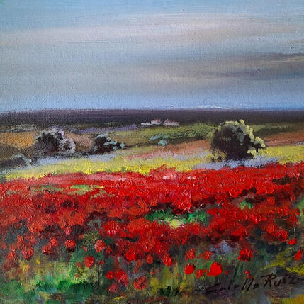 Painting Campos en la tarde by Cabello Ruiz Jose | Painting