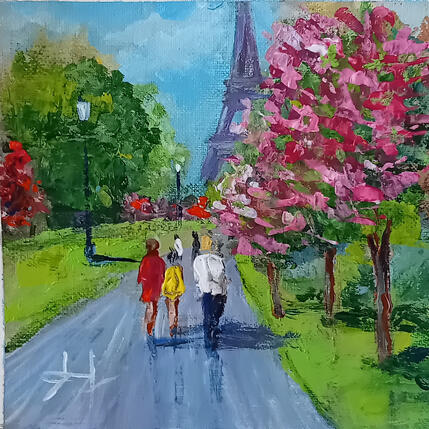 Painting Vive le printemps à Paris  by Degabriel Véronique | Painting