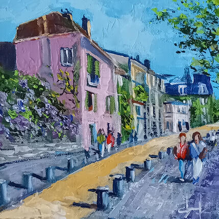 Painting Petite rue de Montmartre  by Degabriel Véronique | Painting