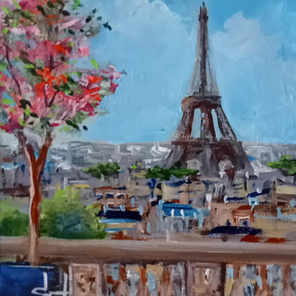 Painting Vue sur la tour Eiffel  by Degabriel Véronique | Painting