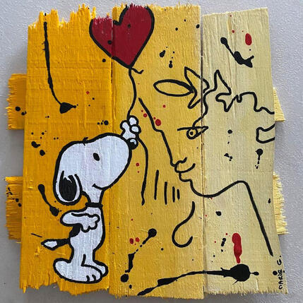 Gemälde F2  Snoopy et Cocteau von Marie G.  | Gemälde