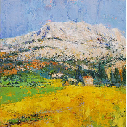 Painting la saint victoire ensoleillée by Vaudron | Painting Figurative