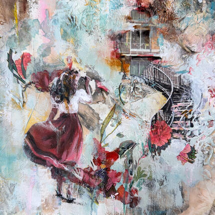 Painting Stairway to wonder by Bergeron Marie-Josée | Painting