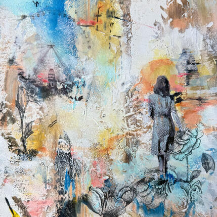 Painting Sunset circus by Bergeron Marie-Josée | Painting