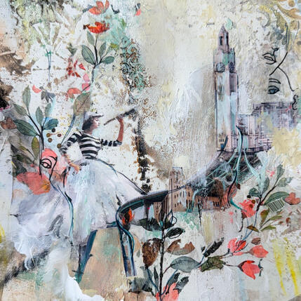 Painting Time to action by Bergeron Marie-Josée | Painting
