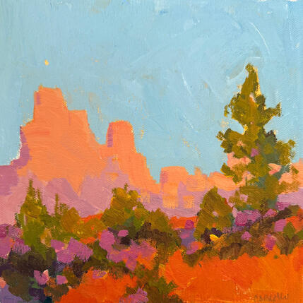 Painting The Trail's Reward by Carrillo Cindy  | Painting Figurative Oil Landscapes, Pop icons