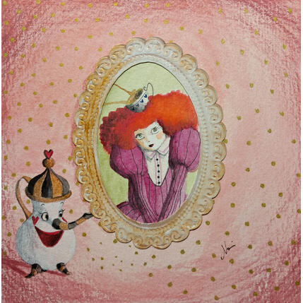 Painting La gioiosa pausa del tè by Nai | Painting Surrealism Acrylic, Gluing