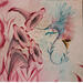 Painting La sfinge colibri e il raccolto by Nai | Painting Surrealism Acrylic Gluing