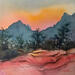 Peinture Sedona 331 par Seruch Capouillez Isabelle | Tableau Figuratif Paysages Urbain Nature Aquarelle