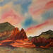 Peinture Sedona 334 par Seruch Capouillez Isabelle | Tableau Figuratif Paysages Urbain Nature Aquarelle