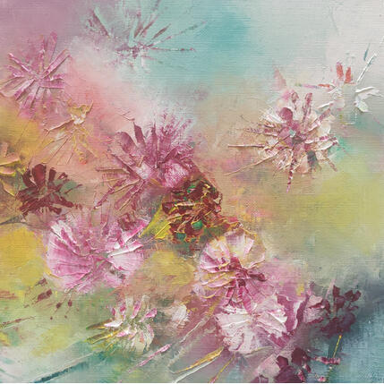 Painting Fleurs de printemps by Levesque Emmanuelle | Painting  Oil Pop icons