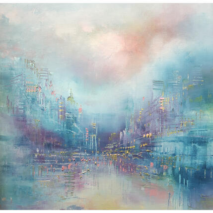 Painting Brume mauve by Levesque Emmanuelle | Painting  Oil