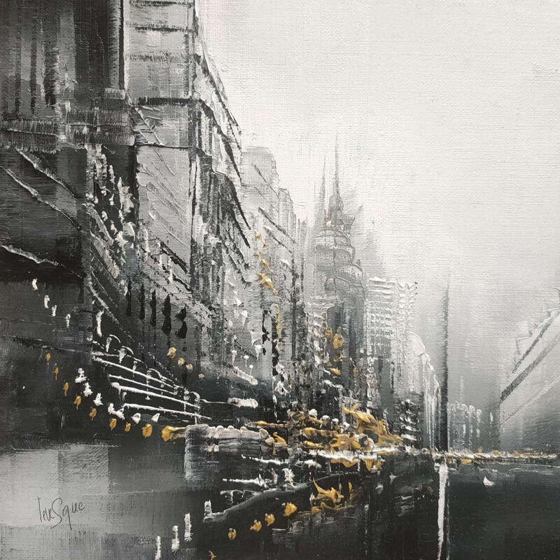 Painting Touches d'or 2 by Levesque Emmanuelle | Painting Oil