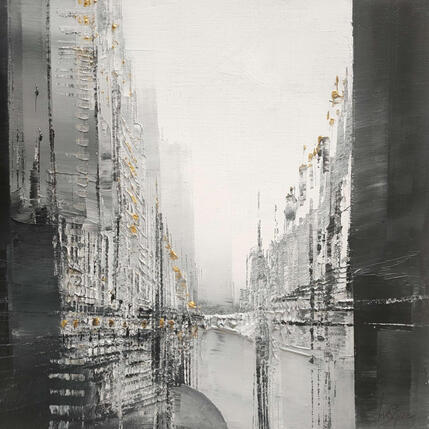 Painting Sous les ponts de Paris by Levesque Emmanuelle | Painting