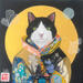 Gemälde HOKUSAÏ CAT von Rebeyre Catherine | Gemälde Naive Kunst Acryl