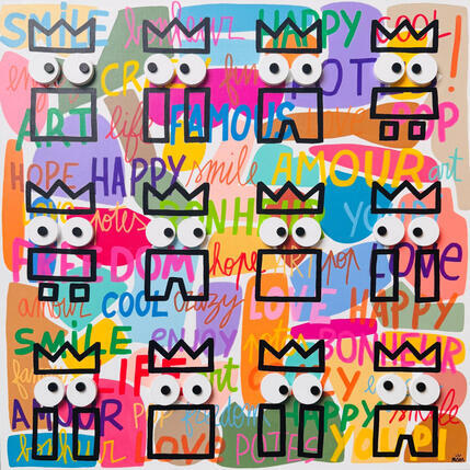 Pintura JOYEUSE TRIBU por Mam | Pintura Pop art Acrílico Iconos pop, Sociedad