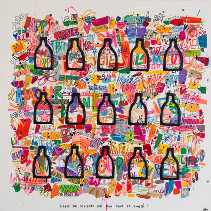 Pintura ABUS COLORé por Mam | Pintura Pop art Acrílico Iconos pop, Naturalezas muertas, Sociedad
