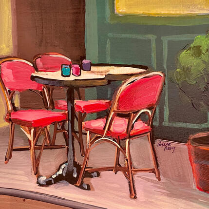 Pintura Les 3 fauteuils rouges  por Alice Roy | Pintura