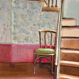 Peinture La petite chaise toute seule dans son coin par Alice Roy | Tableau