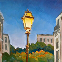 Peinture Lampadaire par Alice Roy | Tableau