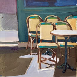 Peinture Les fauteuils verts par Alice Roy | Tableau