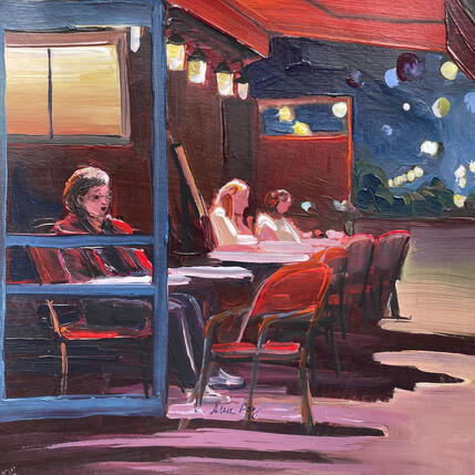 Gemälde En rouge et noir von Alice Roy | Gemälde