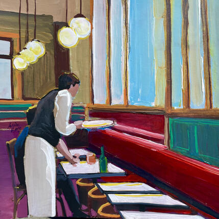 Gemälde 0409-15Bistrot chic  von Alice Roy | Gemälde