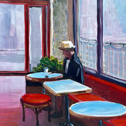 Painting L'’homme au chapeau  by Alice Roy | Painting