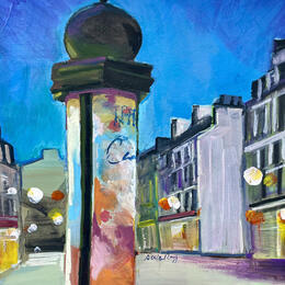 Peinture Colonne morris par Alice Roy | Tableau