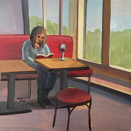 Peinture Le verre de vin   par Alice Roy | Tableau