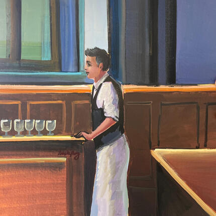 Gemälde 5 verres et un serveur von Alice Roy | Gemälde