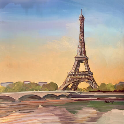 Peinture La tour Eiffel  par Alice Roy | Tableau